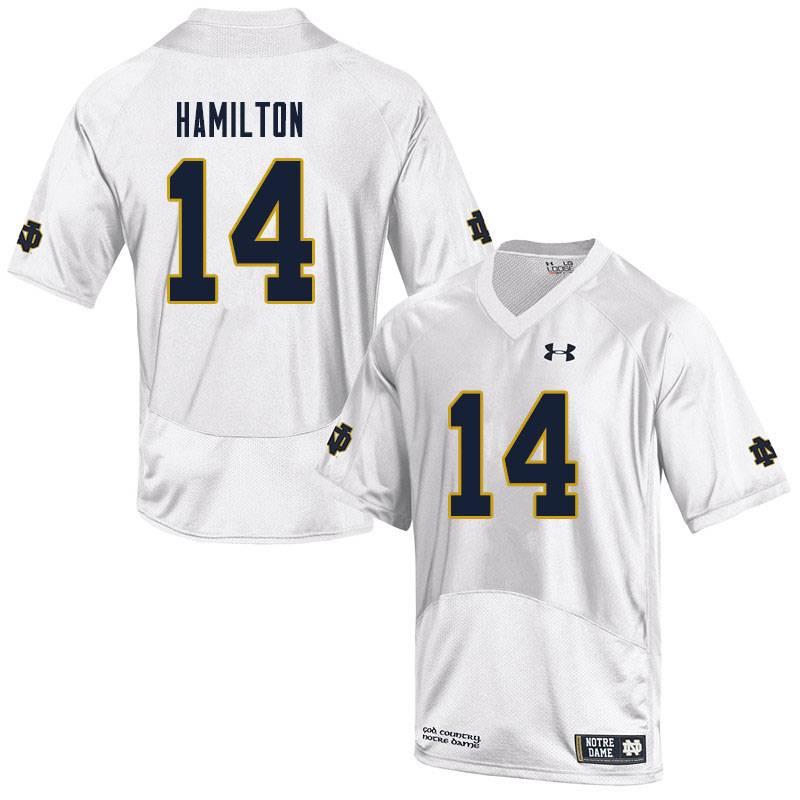 Men #14 Kyle Hamilton Notre Dame Fighting Irish College Football Jerseys Sale-White